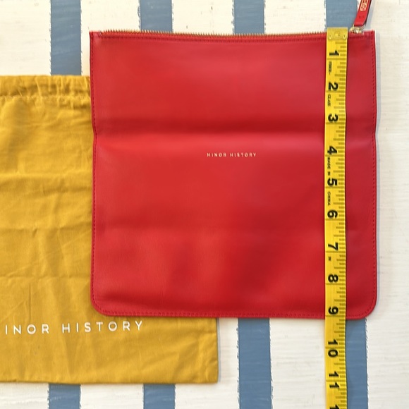Minor History Red Leather Envelope Clutch - Picture 5 of 7